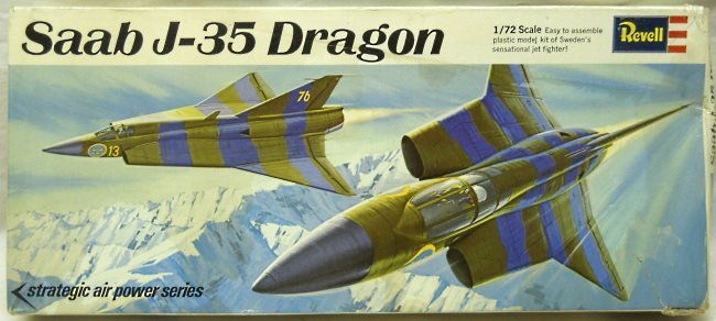 Revell 1/72 Saab J-35 Dragon (Draken) - Swedish Air Force or Aero-Delta Acrobatic Team, H131 plastic model kit